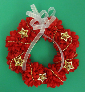 Red and Gold Christmas Wreath