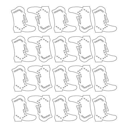 Drill Boot Vinyl Sticker Sheet - White - 20 per sheet