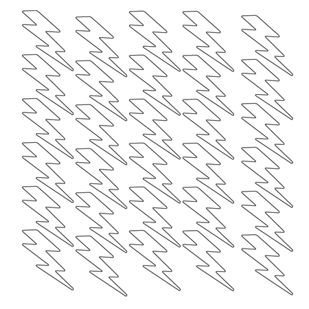 Lightning Bolt Vinyl Sticker Sheet - White - 30 per sheet