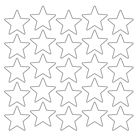 Star Vinyl Sticker Sheet - White - 23 per sheet