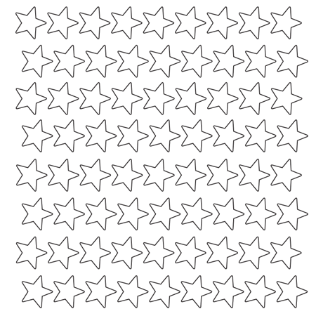 Mini Star Vinyl Sticker Sheet - White - 72 per sheet