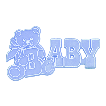 Baby w/Bear 2" Pick - Blue -2 pc. pkg.