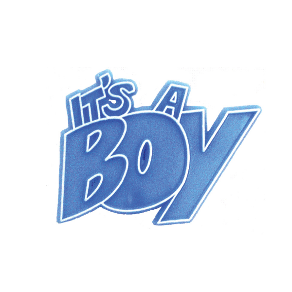 It's A Boy With 2" Pick - Blue -2 pc. pkg.