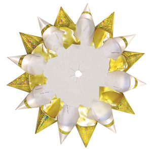 6" Holographic Cone Backer - White/Gold