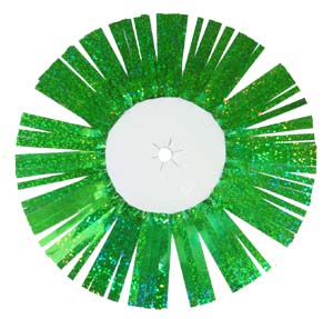 8" Holographic Fringe Backer - Emerald