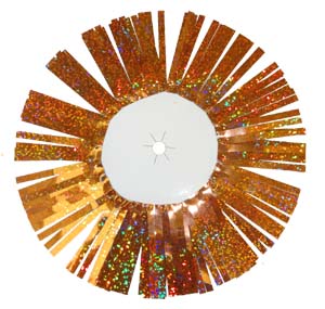 8" Holographic Fringe Backer - Orange