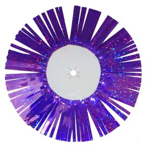 8" Holographic Fringe Backer - Purple