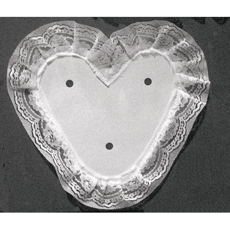 8" Heart shaped Backer with Lace