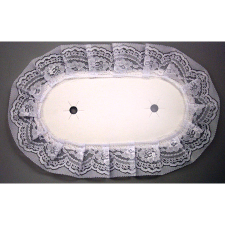 8" Oval Backer with Lace