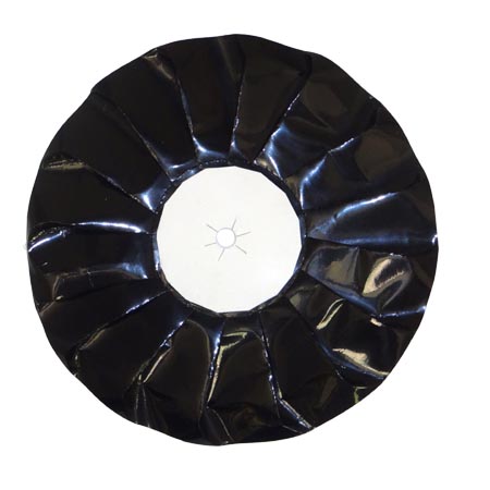 8" Pleated Backer - Black