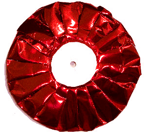 8" Pleated Backer - Metallic Red