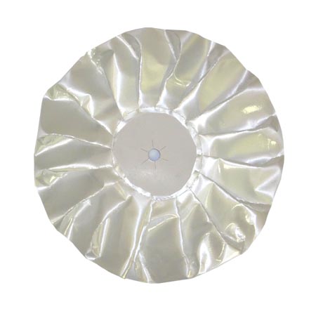 8" Pleated Backer - White