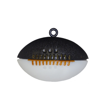 2" Black/White Two-tone Football - 2 pc. pkg.