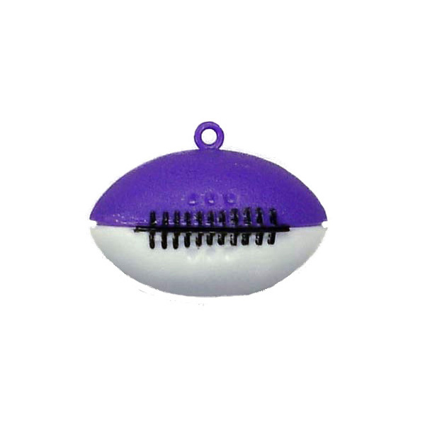 2" Purple/White Two-Tone Footballs - 2 pc. pkg.