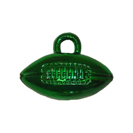 1.5" Metallic Emerald Footballs - 36 pc. pkg.