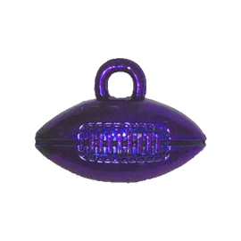 1.5" Metallic Purple Footballs - 3 pc. pkg.