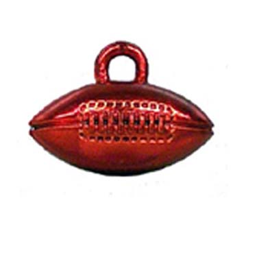 1.5" Metallic Red Footballs - 3 pc. pkg.