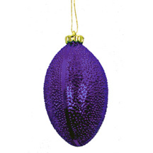 3" Metallic Purple Football Ornament - 1 pc. pkg.