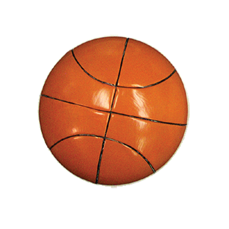 3.75" Domed Basketball - Orange/Black - 1 pc. pkg.