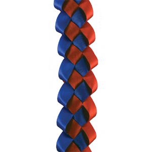 30" Ribbon Military Chain - Red/Royal