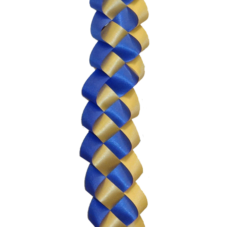 30" Ribbon Military Chain - Royal/Old Gold