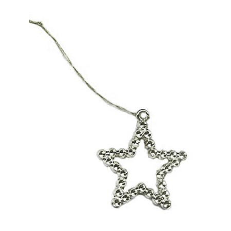 Rhinestone-look Star - 1.5" - Metallic Silver - 2 pc. pkg.