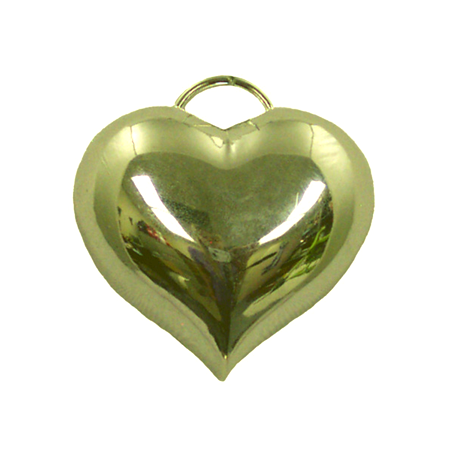 2.5" Puffed Heart - Metallic Gold - 1 pc. pkg.