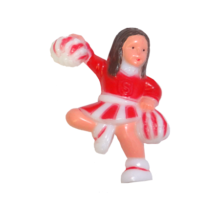 3-D Cheerleader - 1.75" - Red/White - 1 pc. pkg.
