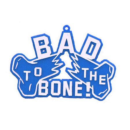 Bad To The Bone Charm - 3.75" - Royal/White - 2 pc. pkg.