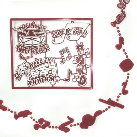 Band Pack - Burgundy/White - 8 pc. pkg.