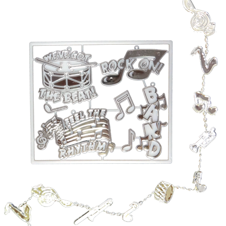 Band Pack - White/Metallic Silver - 8 pc. pkg.