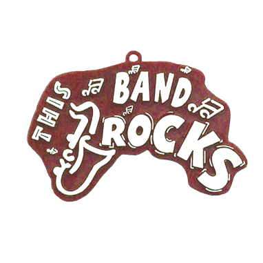 This Band Rocks Charm - 3" - Burgundy/White - 1 pc. pkg.