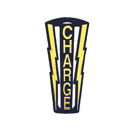 Charge-Lightning Bolt - 3.5" - Black/Metallic Gold - 1 pc. pkg.