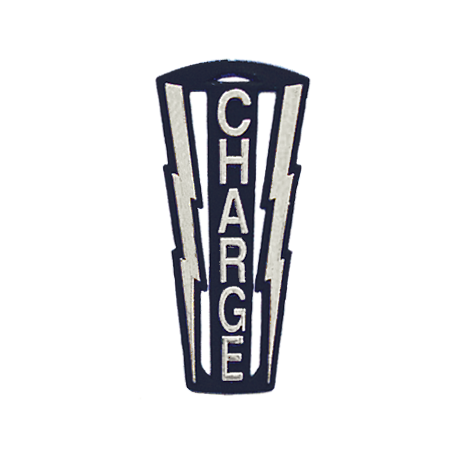 Charge-Lightning Bolt - 3.5" - Black/Metallic Silver - 1 pc. pkg.