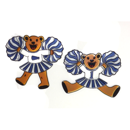 Cheerleader Bears - 3" - Navy - 2 styles per pkg.