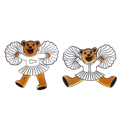 Cheerleader Bears - 3" - White - 2 styles per pkg.