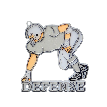 Defense Player - 2.25" - White/Silver - 2 pc. pkg.