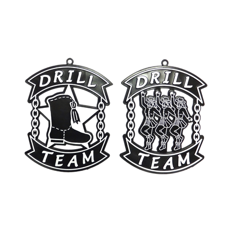 Drill Team Duo Charms -4" - Black/White - 2 styles per pkg.