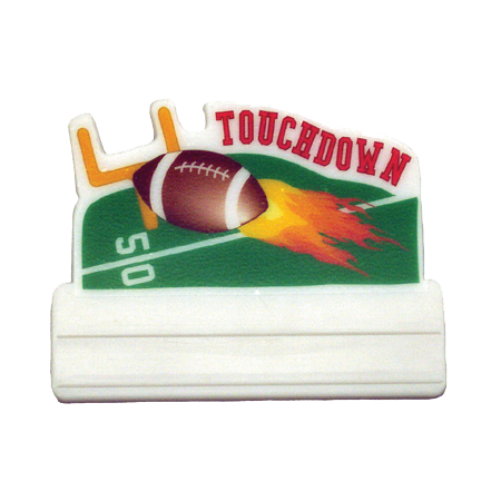Touchdown Badge with 1' Pin Back and Gold Lettering - 1 set per pkg.