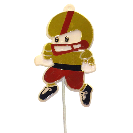 Football Player - 2.25" - Burgundy/Metallic Gold - 1 pc. pkg.