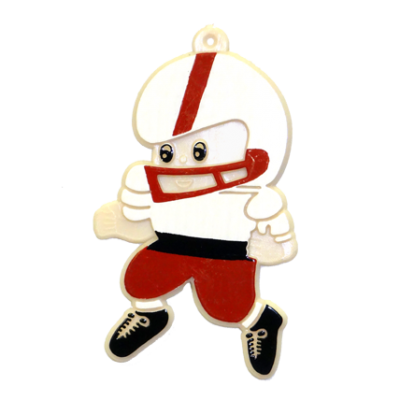 Football Player - 2.25" - Burgundy/White - 1 pc. pkg.