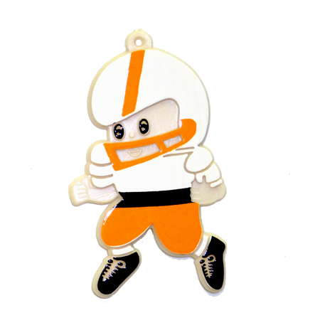 Football Player - 2.25" - Orange/White - 1 pc. pkg.