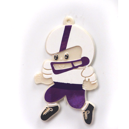 Football Player - 2.25" - Purple/White - 1 pc. pkg.