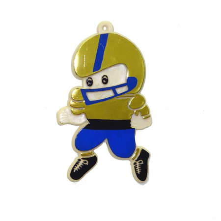 Football Player - 2.25" - Royal/Metallic Gold - 1 pc. pkg.
