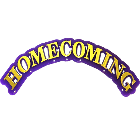 Homecoming Arch - 4.5" - Purple/Metallic Gold - 1 pc. pkg.