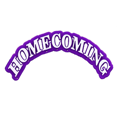 Homecoming Arch - 4.5" - Purple/White - 1 pc. pkg.