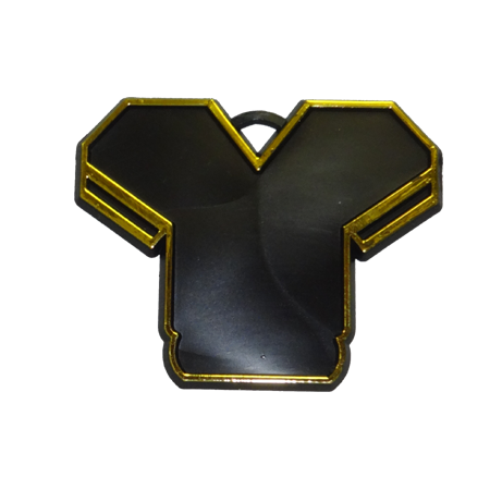 Jersey Charm - 2.75" - Black/Metallic Gold - 12 pc. pkg.