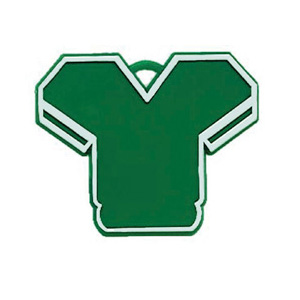 Jersey Charm - 2.75" - Emerald/White - 2 pc. pkg.