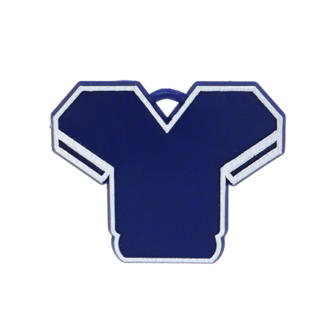 Jersey Charm - 2.75" - Navy/White - 2 pc. pkg.