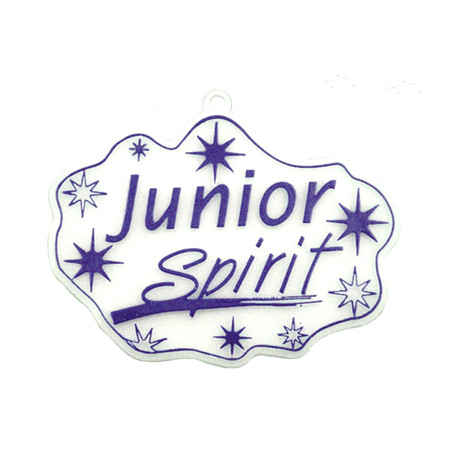 Junior Spirit Charm - 3.5" - White/Navy - 1 pc. pkg.